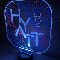 LED Acrylic Light Up Display Centerpiece - Create Your Own With Photo, Text, Logo or Design - Sweet 16, Birthday, Bar/Bat Mitzvah, Weddings, Graduation - Image 3