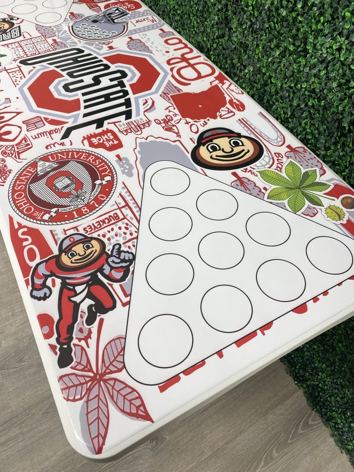 Ohio State University Inspired Theme Custom Beer Pong Table - Image 5