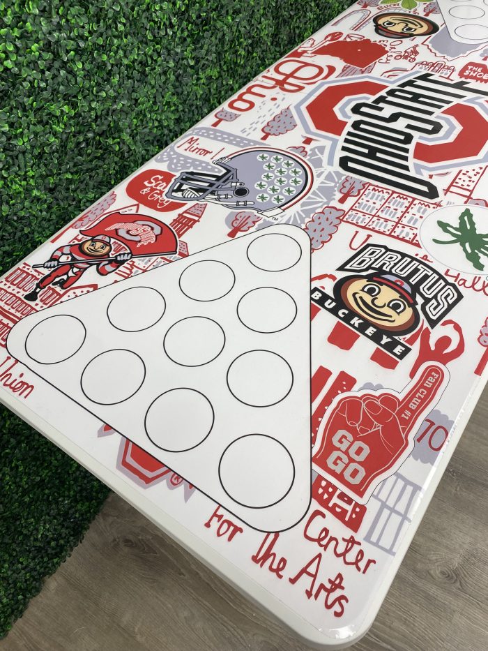 Ohio State University Inspired Theme Custom Beer Pong Table - Image 4