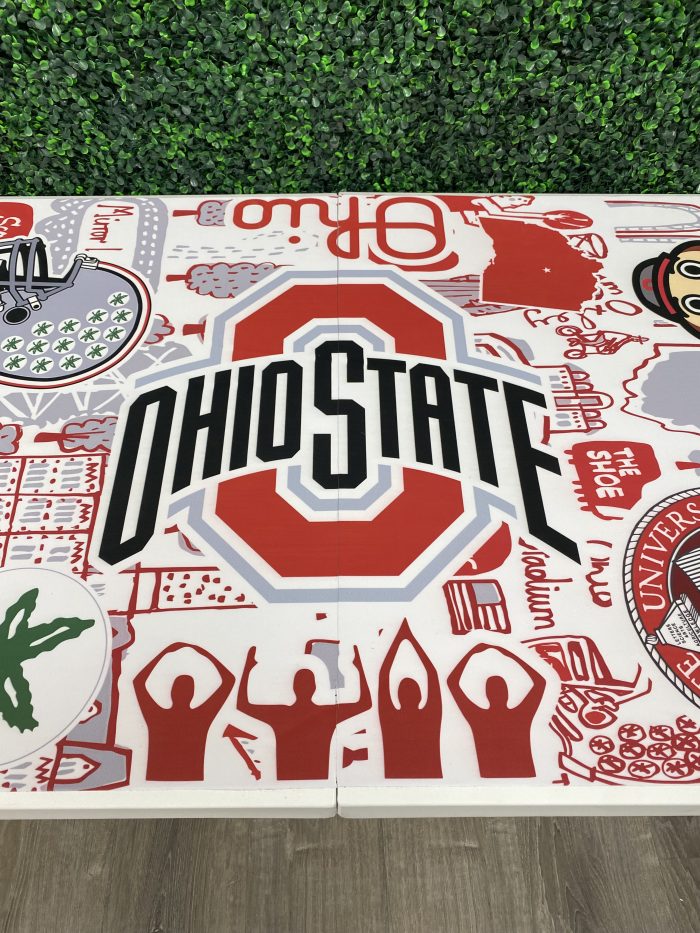 Ohio State University Inspired Theme Custom Beer Pong Table - Image 3