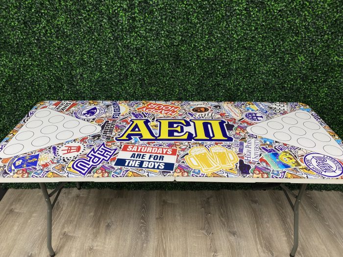 Alpha Epsilon Pi AEPi Fraternity Inspired Theme Custom Beer Pong Table - Image 5