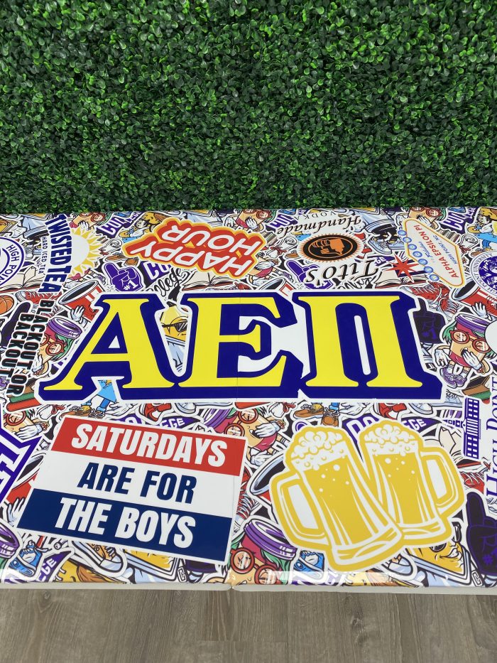 Alpha Epsilon Pi AEPi Fraternity Inspired Theme Custom Beer Pong Table - Image 4