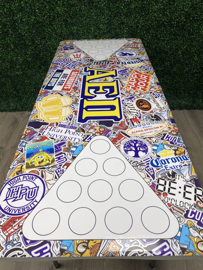 Alpha Epsilon Pi AEPi Fraternity Inspired Theme Custom Beer Pong Table