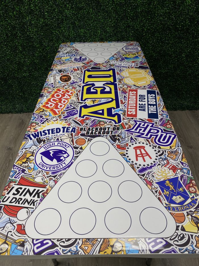 Alpha Epsilon Pi AEPi Fraternity Inspired Theme Custom Beer Pong Table - Image 2