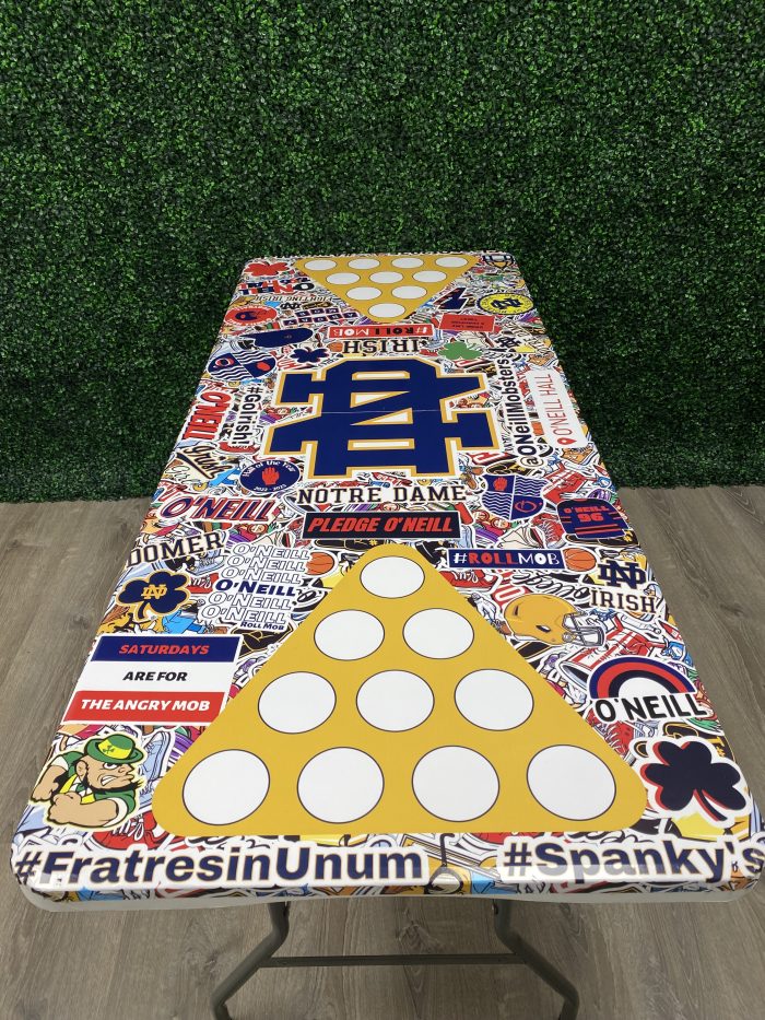 Notre Dame University Inspired Theme Custom Beer Pong Table