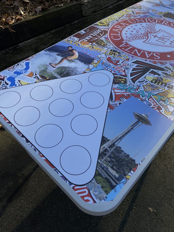 Santa Clara University Inspired Theme Custom Beer Pong Table - Image 10