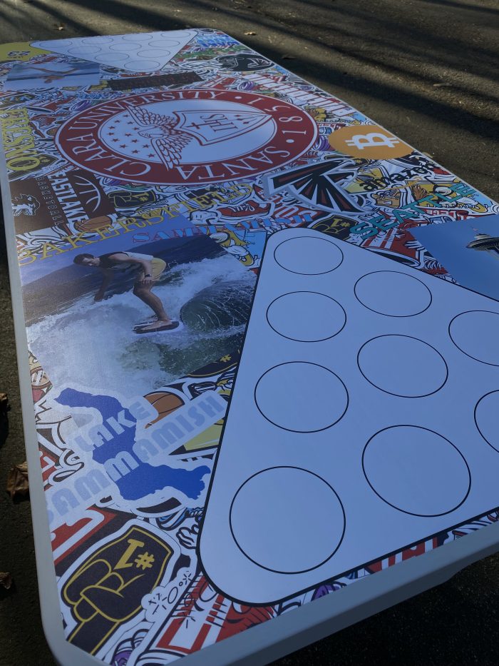 Santa Clara University Inspired Theme Custom Beer Pong Table - Image 4