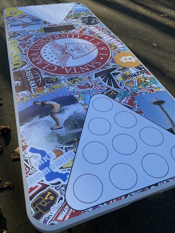 Santa Clara University Inspired Theme Custom Beer Pong Table - Image 3