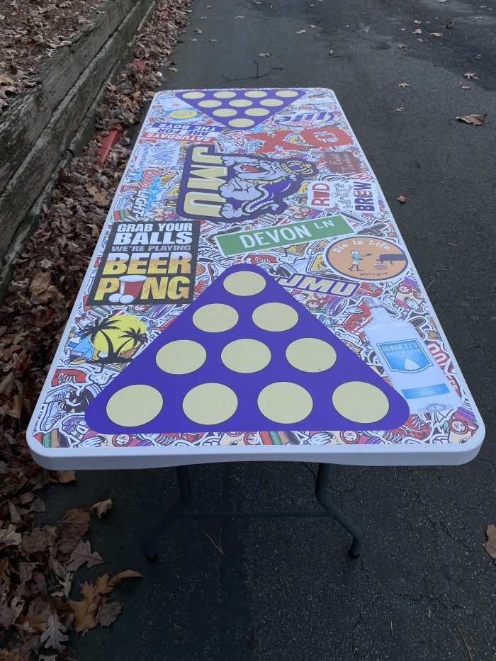 James Madison JMU University Inspired Theme Custom Beer Pong Table