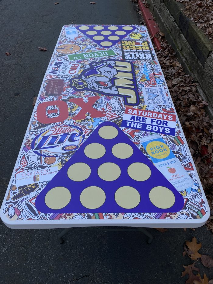 James Madison JMU University Inspired Theme Custom Beer Pong Table - Image 5