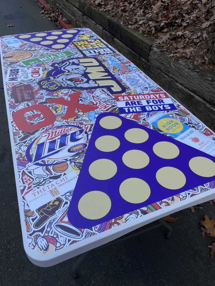 James Madison JMU University Inspired Theme Custom Beer Pong Table - Image 6