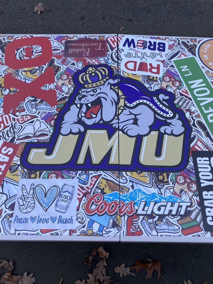 James Madison JMU University Inspired Theme Custom Beer Pong Table - Image 8