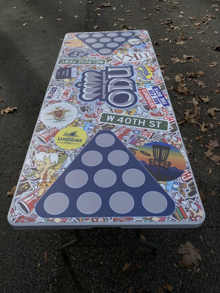 Old Dominion University Inspired Theme Custom Beer Pong Table