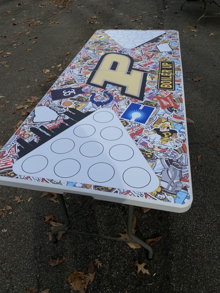 Purdue University Inspired Theme Custom Beer Pong Table - Image 6