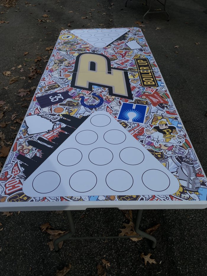 Purdue University Inspired Theme Custom Beer Pong Table - Image 5