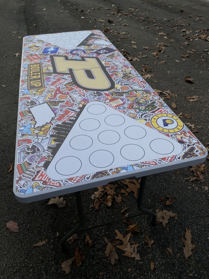 Purdue University Inspired Theme Custom Beer Pong Table - Image 4