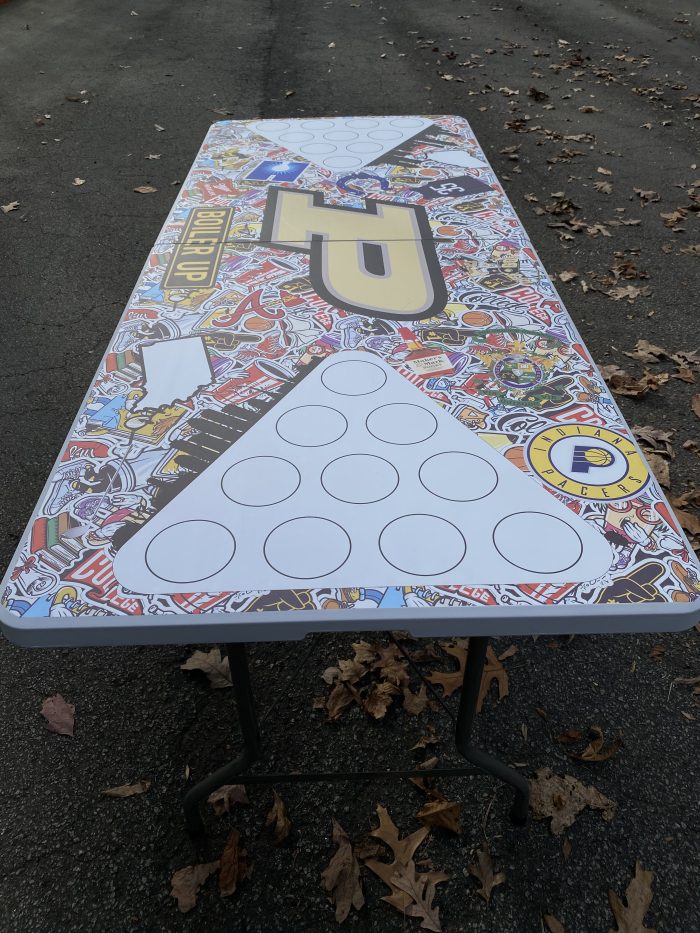 Purdue University Inspired Theme Custom Beer Pong Table