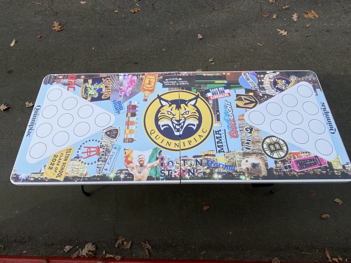 Quinnipiac University Inspired Theme Custom Beer Pong Table - Image 7