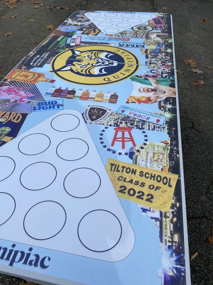 Quinnipiac University Inspired Theme Custom Beer Pong Table - Image 2