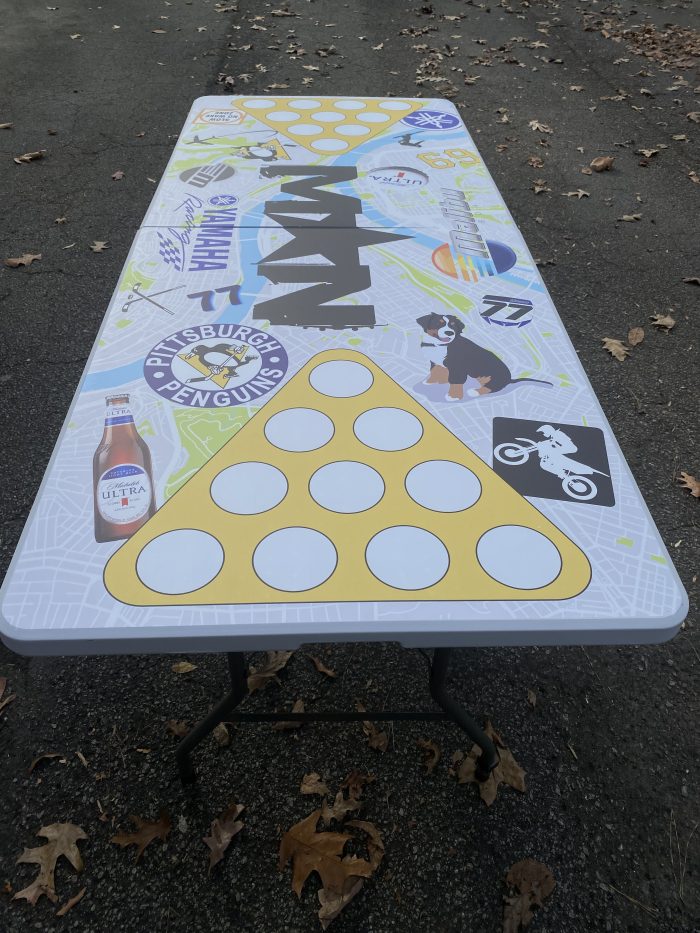 Pittsburg Inspired Theme Custom Beer Pong Table - Image 5