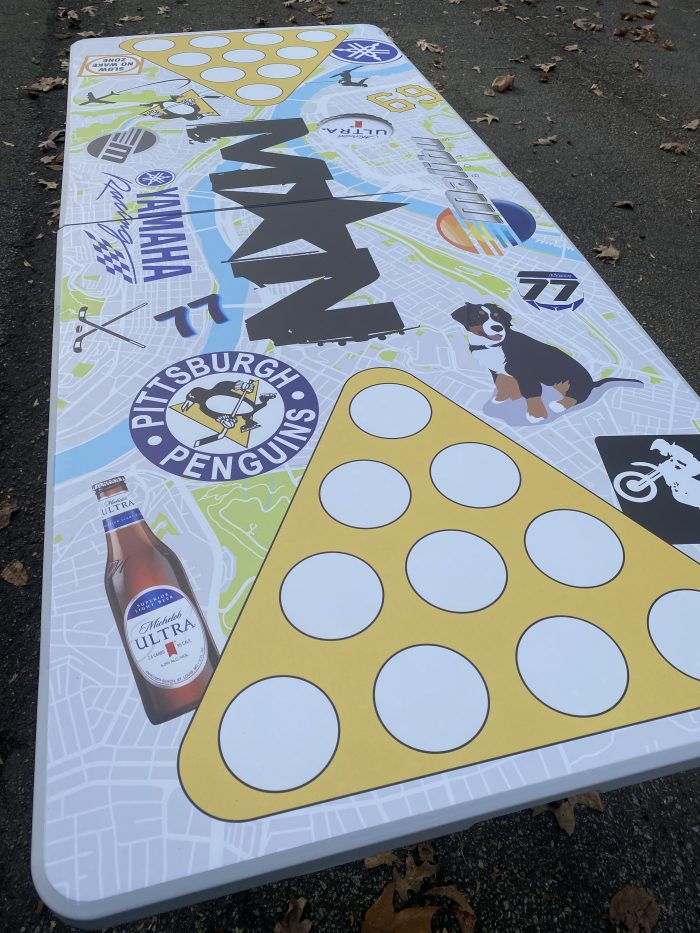 Pittsburg Inspired Theme Custom Beer Pong Table - Image 4