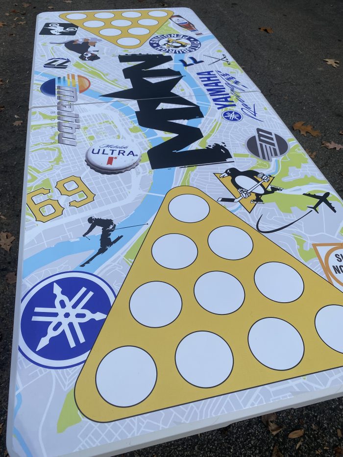 Pittsburg Inspired Theme Custom Beer Pong Table - Image 3