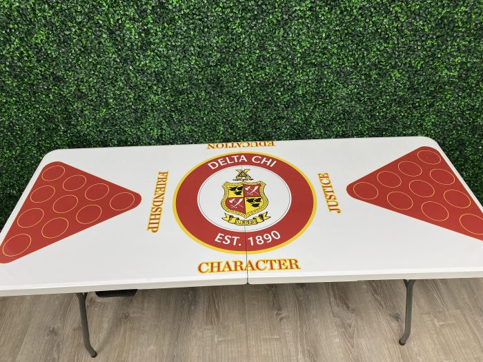 Delta Chi Fraternity Inspired Theme Custom Beer Pong Table - Image 8