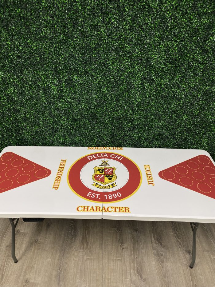 Delta Chi Fraternity Inspired Theme Custom Beer Pong Table - Image 7