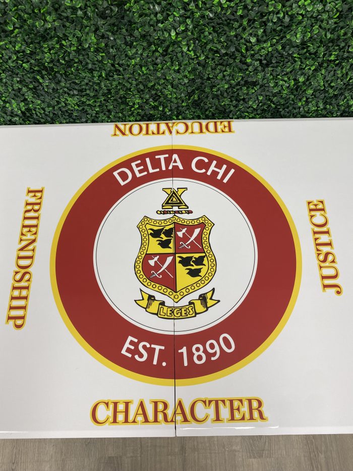 Delta Chi Fraternity Inspired Theme Custom Beer Pong Table - Image 6