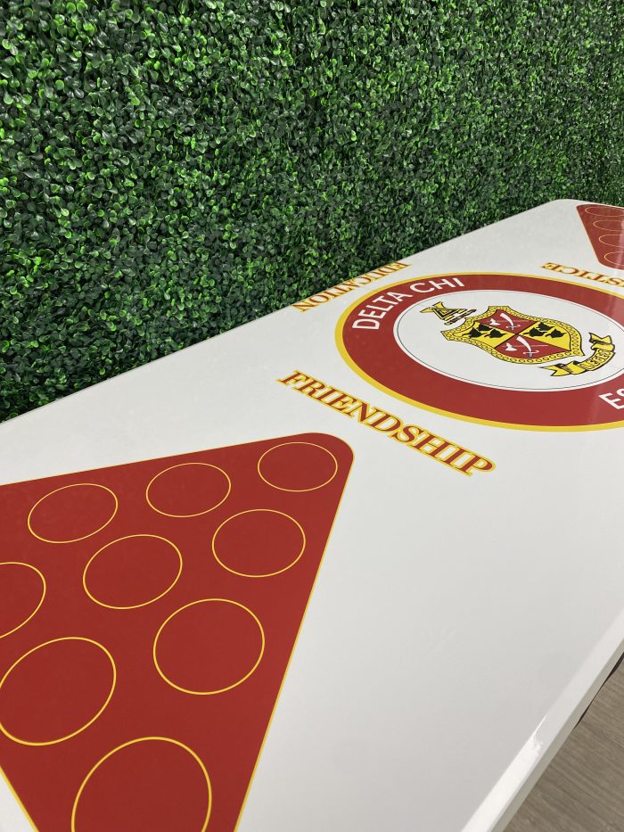 Delta Chi Fraternity Inspired Theme Custom Beer Pong Table - Image 4