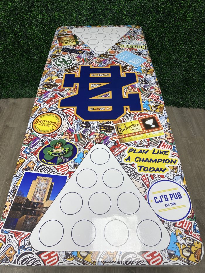 Notre Dame University Inspired Theme Custom Beer Pong Table