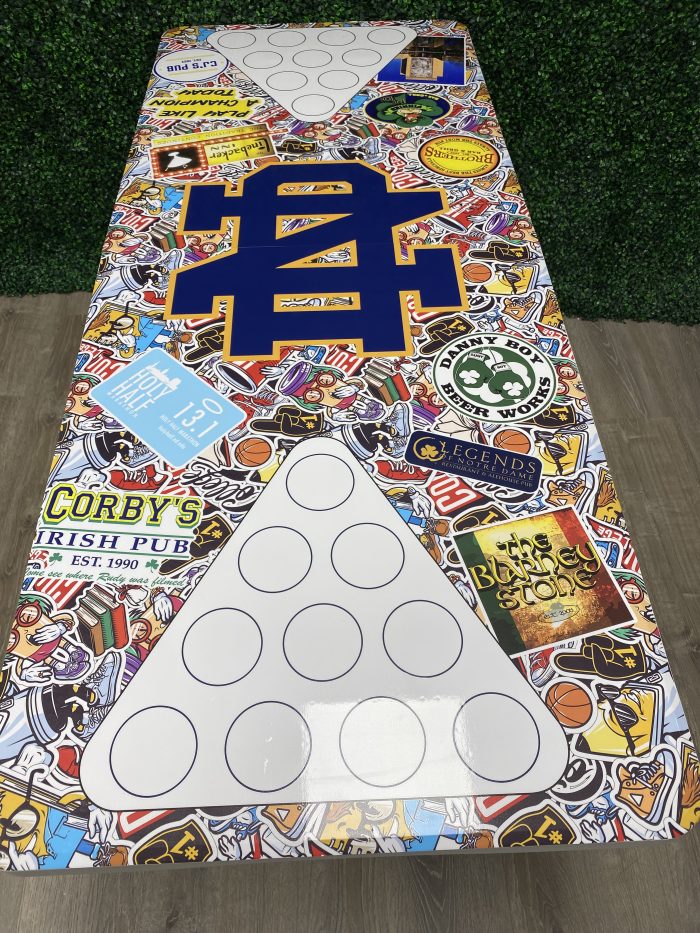 Notre Dame University Inspired Theme Custom Beer Pong Table - Image 2