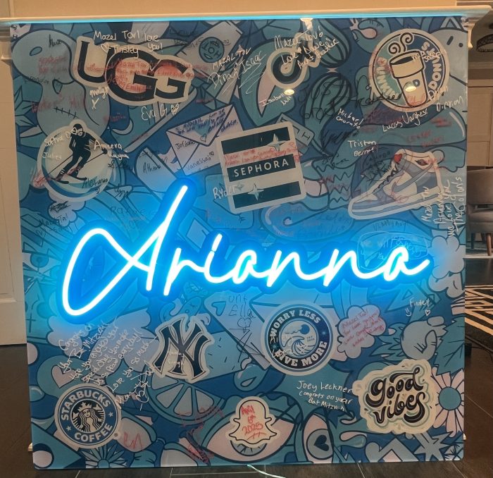 Custom Acrylic Layered + Neon Accent Sign In Board for Events, Wedding, Bar/Bat Mitzvahs - Image 2