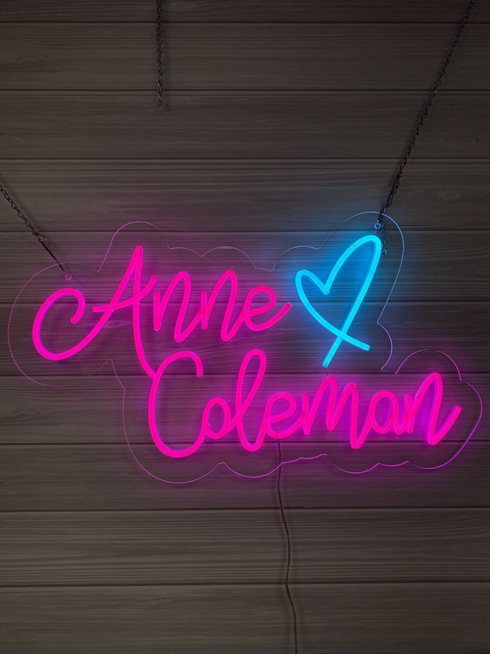 Custom Acrylic Neon Sign | Birthday Party Neon Sign | Wedding Neon Sign | Sweet 16 Neon Sign | Bar Bat Mitzvah Neon Sign