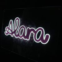 Custom Mirrored Acrylic  + Neon Accent Sign In Board for Events, Wedding, Bar/Bat Mitzvahs - Image 5