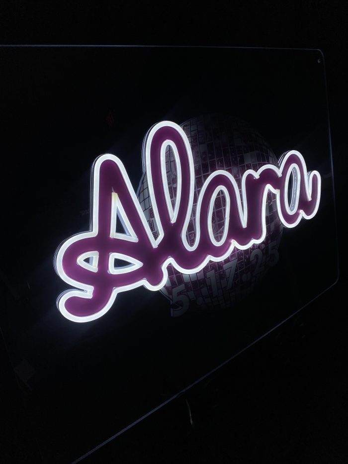 Custom Mirrored Acrylic  + Neon Accent Sign In Board for Events, Wedding, Bar/Bat Mitzvahs - Image 6