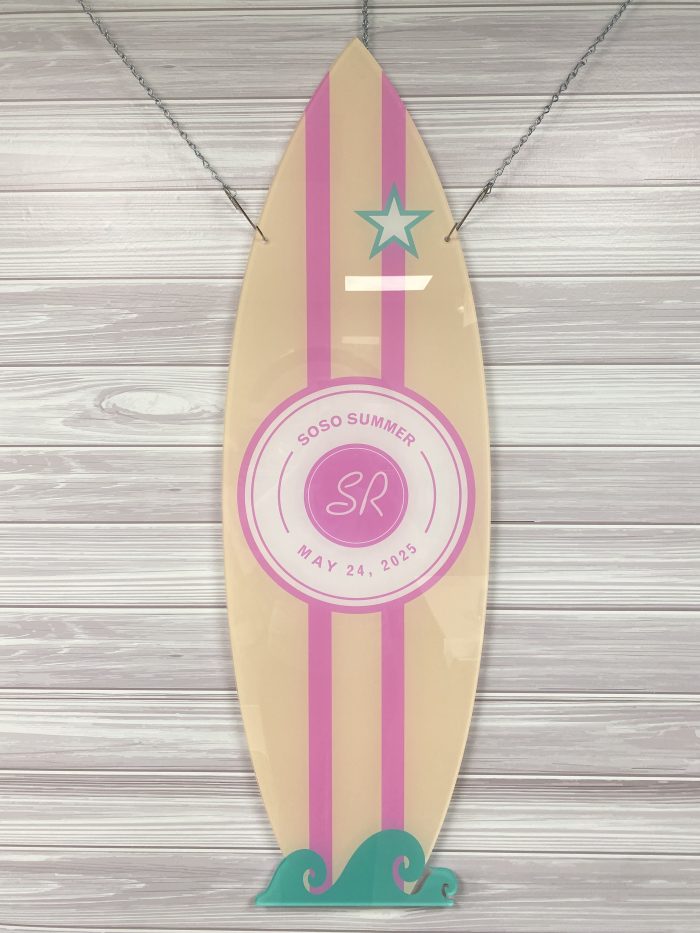 Custom Clear Acrylic UV Printed Sign In Board for Events, Wedding, Bar/Bat Mitzvahs