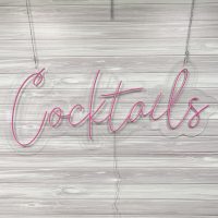 Cocktails Acrylic Neon Sign | Birthday Party Neon Sign | Wedding Neon Sign | Sweet 16 Neon Sign | Bar Bat Mitzvah Neon Sign - Image 4