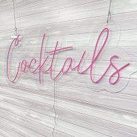 Cocktails Acrylic Neon Sign | Birthday Party Neon Sign | Wedding Neon Sign | Sweet 16 Neon Sign | Bar Bat Mitzvah Neon Sign - Image 7
