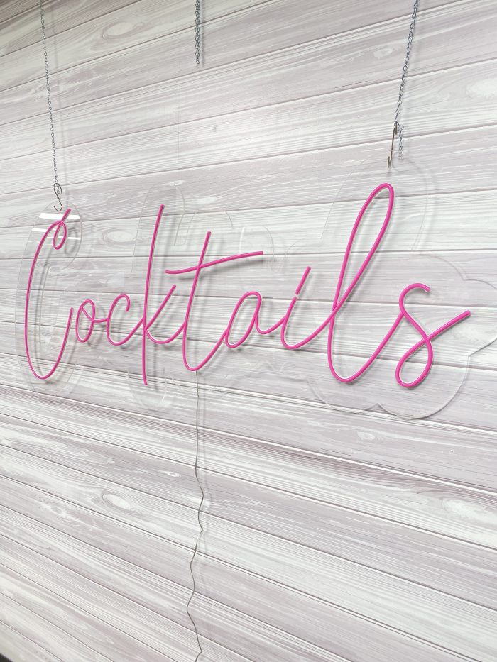 Cocktails Acrylic Neon Sign | Birthday Party Neon Sign | Wedding Neon Sign | Sweet 16 Neon Sign | Bar Bat Mitzvah Neon Sign - Image 7