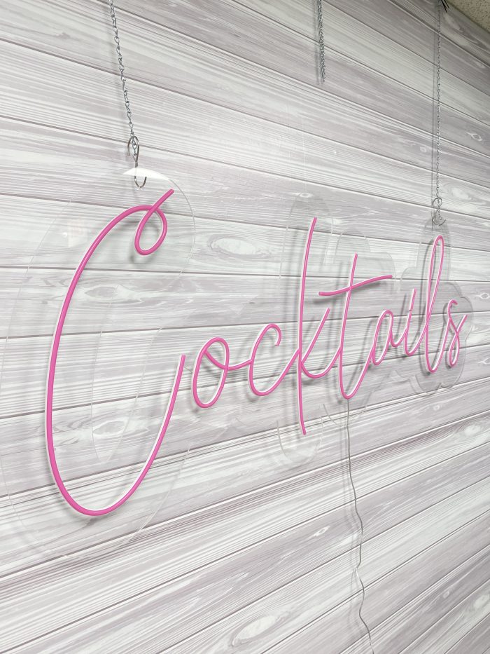 Cocktails Acrylic Neon Sign | Birthday Party Neon Sign | Wedding Neon Sign | Sweet 16 Neon Sign | Bar Bat Mitzvah Neon Sign - Image 9