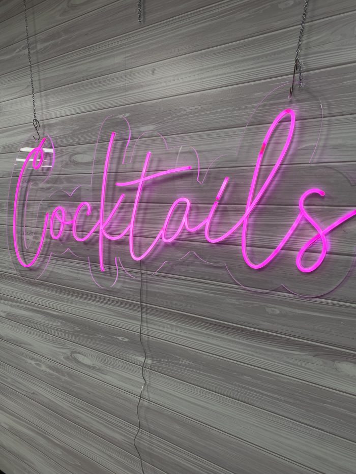 Cocktails Acrylic Neon Sign | Birthday Party Neon Sign | Wedding Neon Sign | Sweet 16 Neon Sign | Bar Bat Mitzvah Neon Sign - Image 11