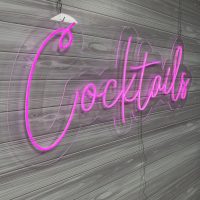 Cocktails Acrylic Neon Sign | Birthday Party Neon Sign | Wedding Neon Sign | Sweet 16 Neon Sign | Bar Bat Mitzvah Neon Sign - Image 6
