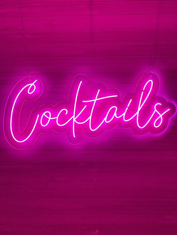 Cocktails Acrylic Neon Sign | Birthday Party Neon Sign | Wedding Neon Sign | Sweet 16 Neon Sign | Bar Bat Mitzvah Neon Sign - Image 12