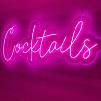 Cocktails Acrylic Neon Sign | Birthday Party Neon Sign | Wedding Neon Sign | Sweet 16 Neon Sign | Bar Bat Mitzvah Neon Sign - Image 5