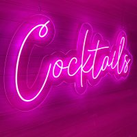 Cocktails Acrylic Neon Sign | Birthday Party Neon Sign | Wedding Neon Sign | Sweet 16 Neon Sign | Bar Bat Mitzvah Neon Sign - Image 2