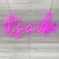 It's a Vibe Acrylic Neon Sign | Birthday Party Neon Sign | Wedding Neon Sign | Sweet 16 Neon Sign | Bar Bat Mitzvah Neon Sign - Image 3
