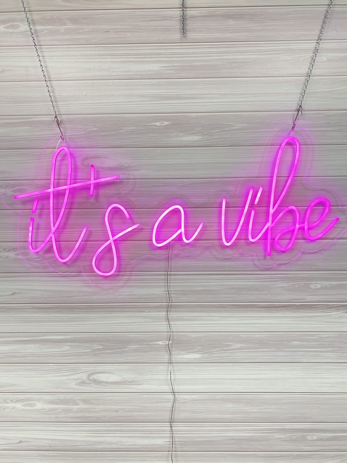 It's a Vibe Acrylic Neon Sign | Birthday Party Neon Sign | Wedding Neon Sign | Sweet 16 Neon Sign | Bar Bat Mitzvah Neon Sign - Image 3