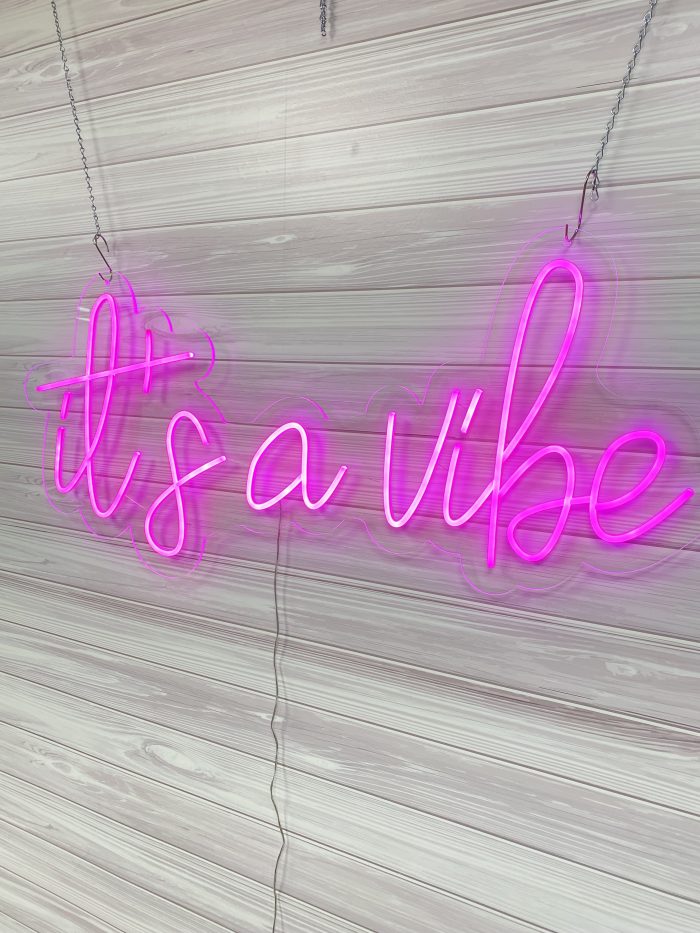 It's a Vibe Acrylic Neon Sign | Birthday Party Neon Sign | Wedding Neon Sign | Sweet 16 Neon Sign | Bar Bat Mitzvah Neon Sign - Image 7