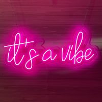 It's a Vibe Acrylic Neon Sign | Birthday Party Neon Sign | Wedding Neon Sign | Sweet 16 Neon Sign | Bar Bat Mitzvah Neon Sign